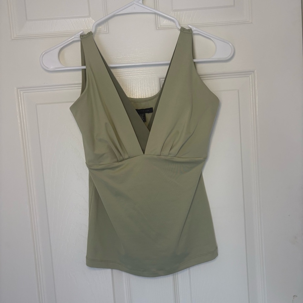 Kenneth Cole Sage Elegant Two Tone Green Women's Top- Size Small